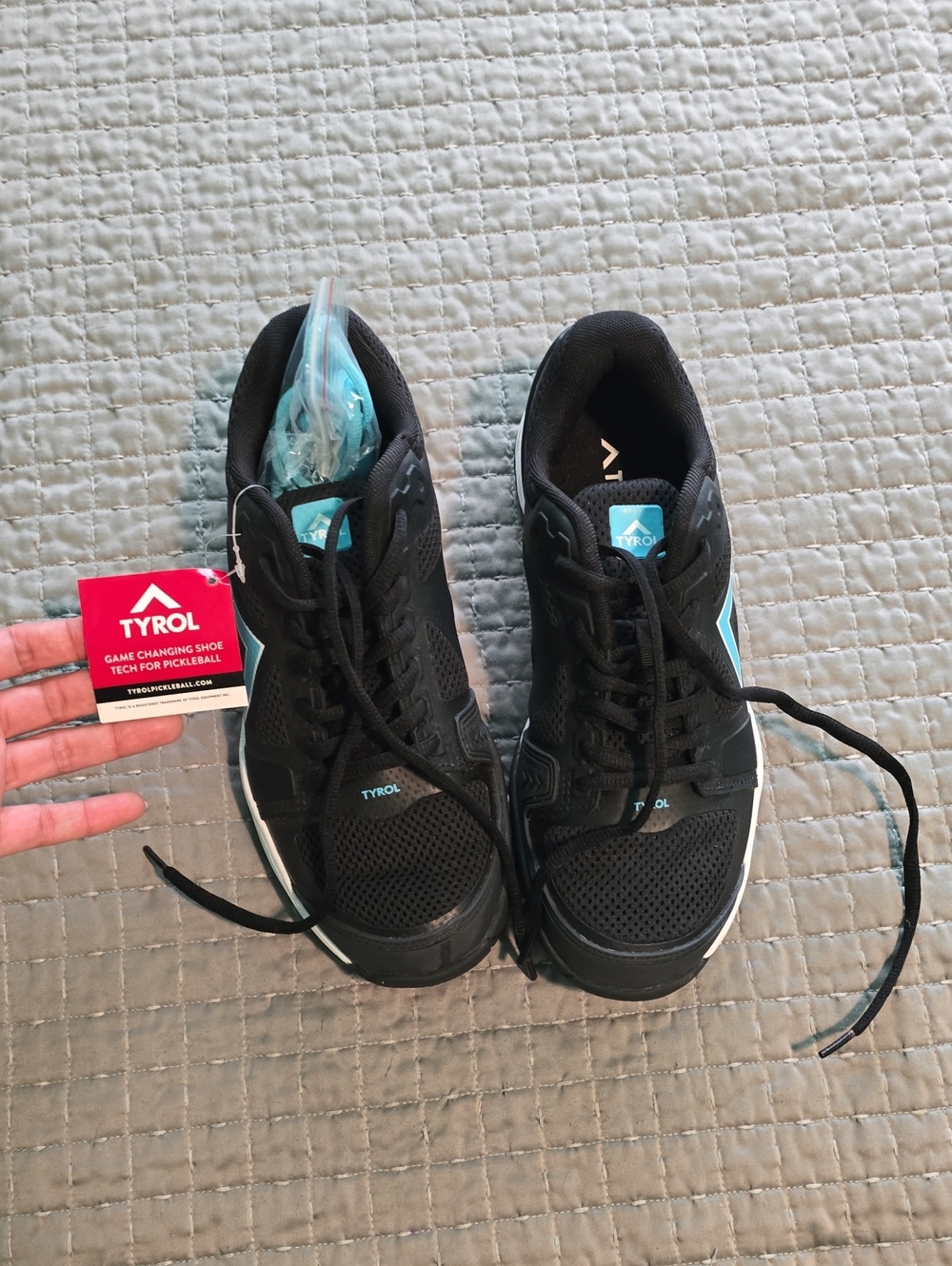 TYR Women's s Black Athletic Shoes with Teal Highlights